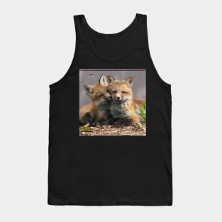 Fox Pups Getting Cozy Tank Top